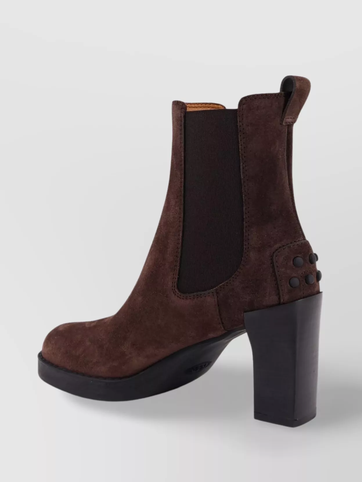 Tod's Rubber Studs Suede Ankle Boots