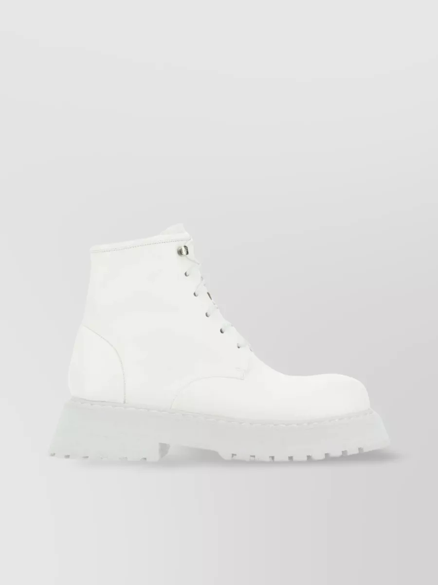 Shop Marsèll Sole Stitched Ankle Boots In White
