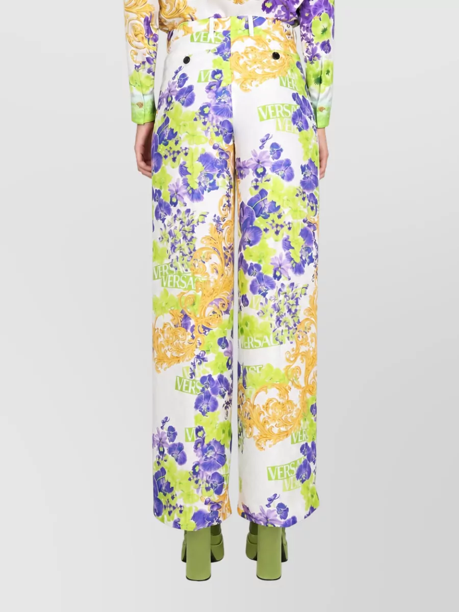 Versace Baroque Wide-Leg Trousers