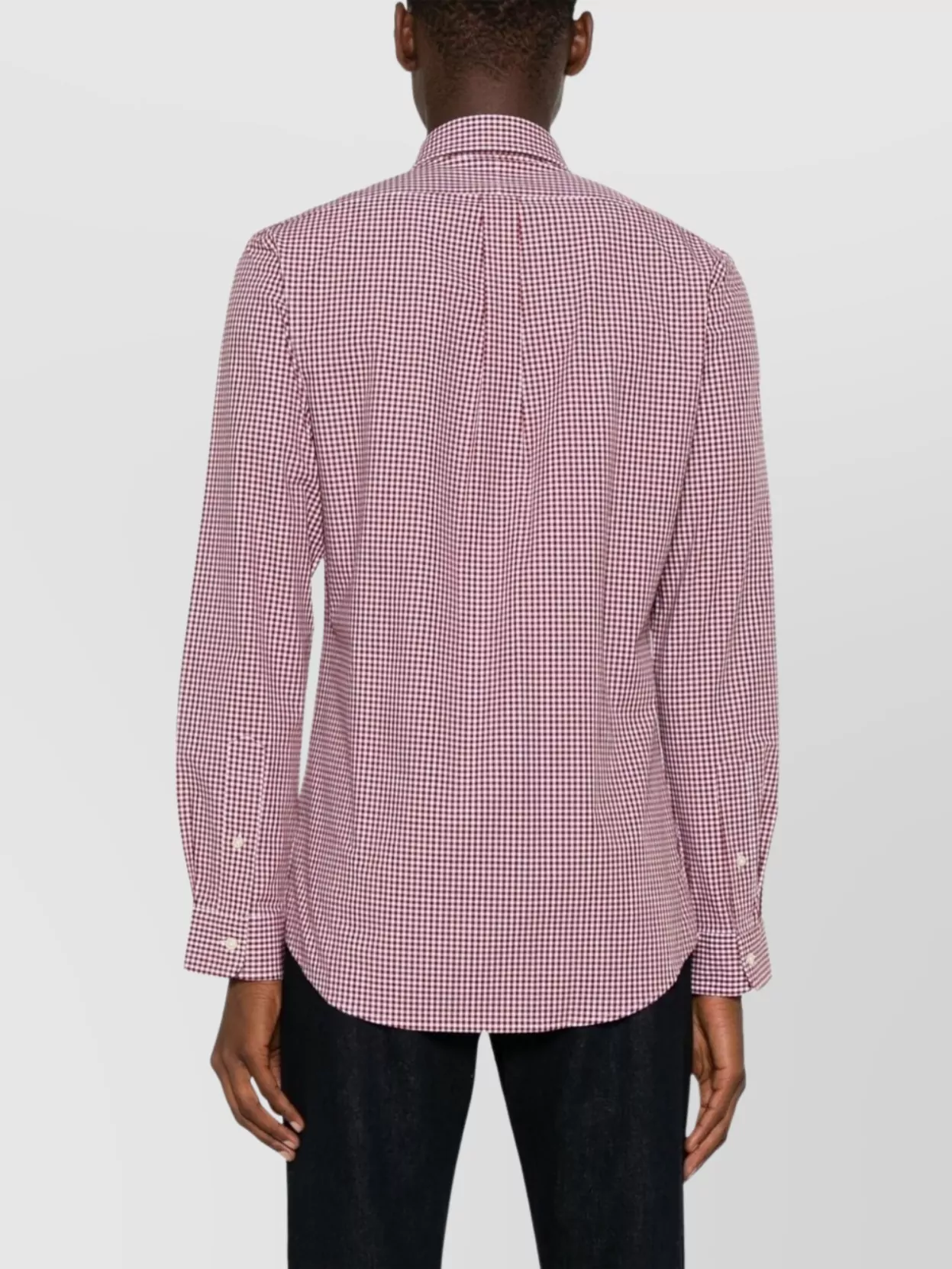 Ralph Lauren Checked Cotton Blend Shirt With Button-Down Collar