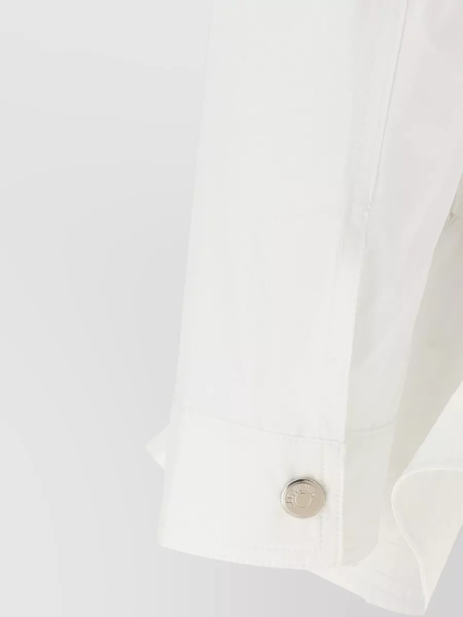Jacquemus Cotton 3/4-Sleeve Belted Shirt Jacket