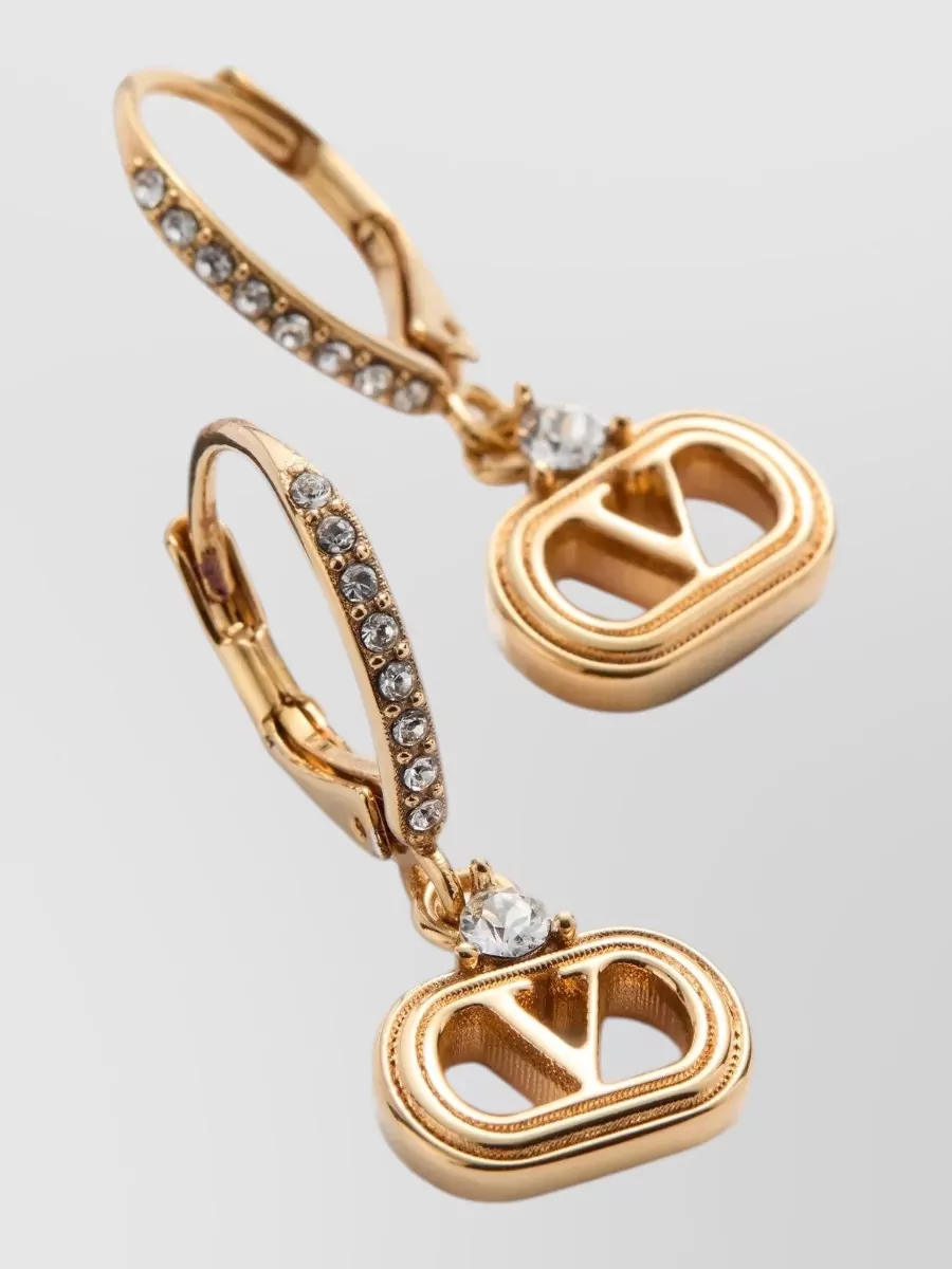 Valentino Garavani Crystal-Embellished Drop Earrings