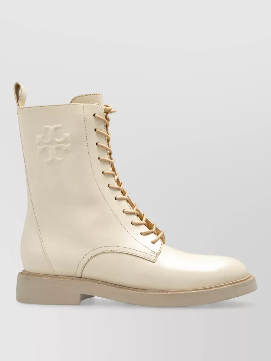Tory Burch Leather Combat Boots