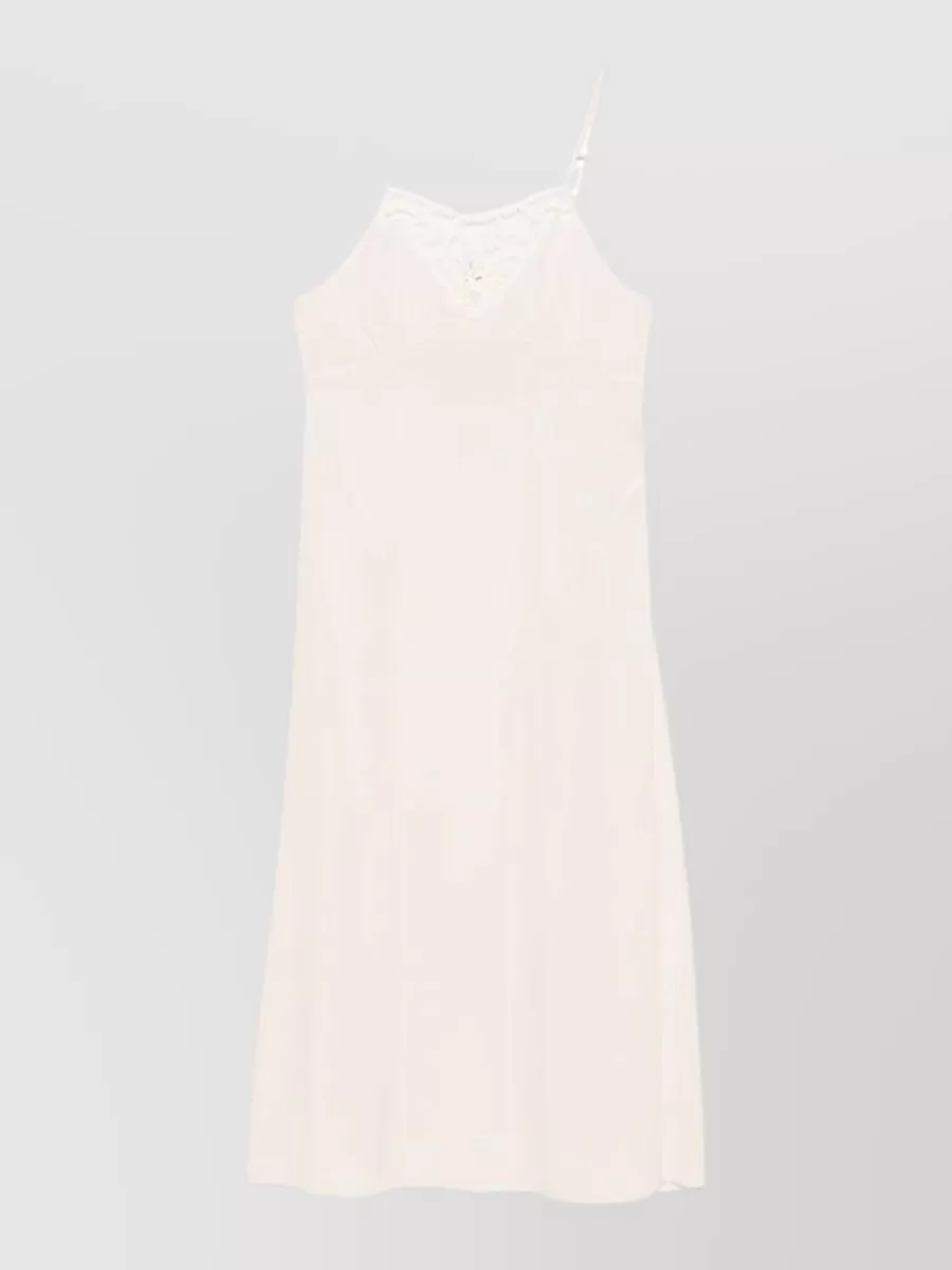 Chloé Silk lace-trim spaghetti-strap sleeveless nightdress