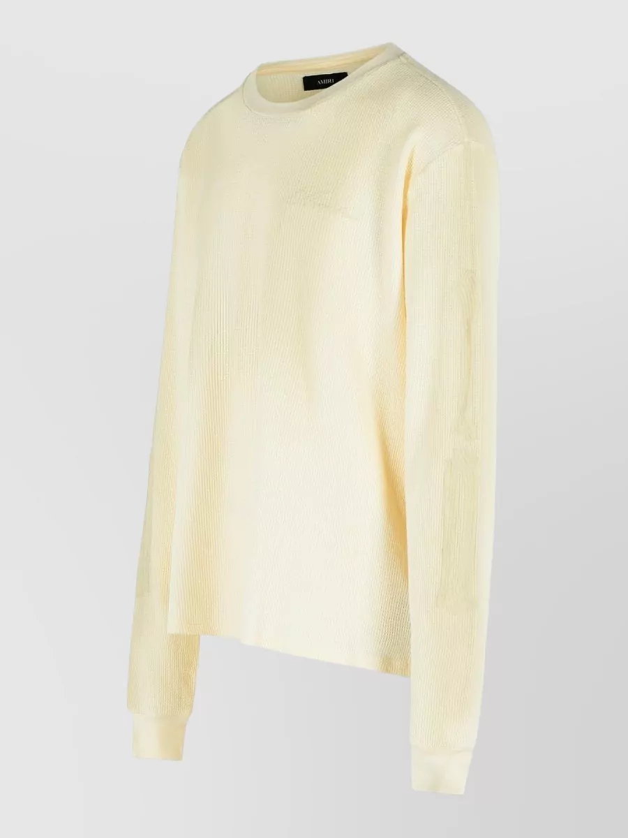 Amiri Cotton Crew Neck Long Sleeve T Shirt