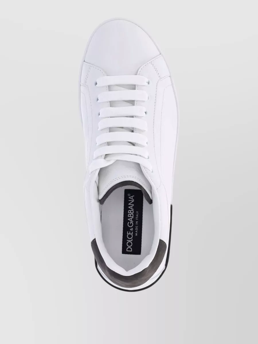 Dolce&Gabbana Calf Leather Low-Top Sneakers