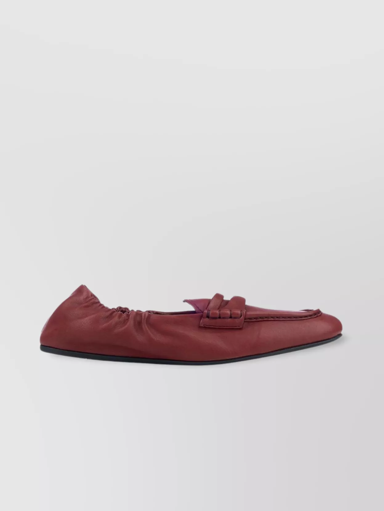 Miu Miu Loafers With Elasticated Trim And Flat Sole