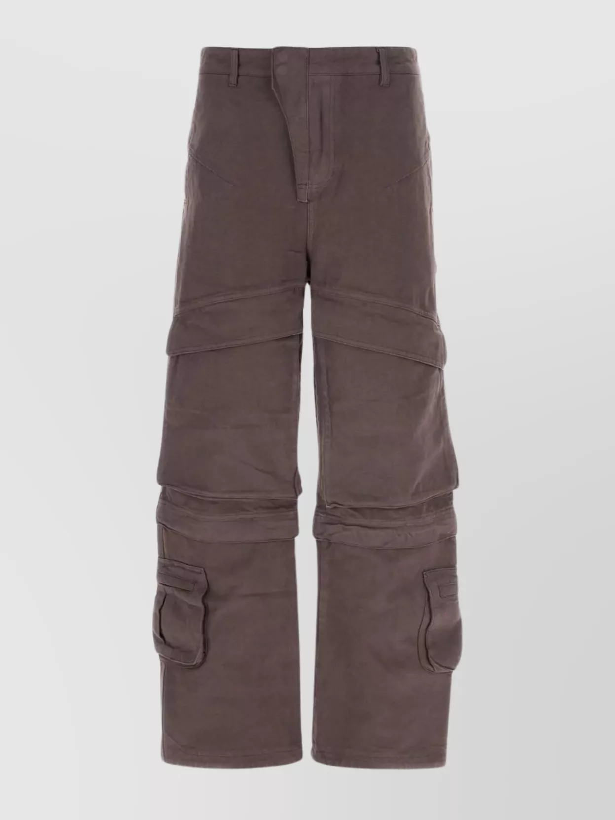 Shop Entire Studios Cargo Trousers With Waist Belt Loops In Brown