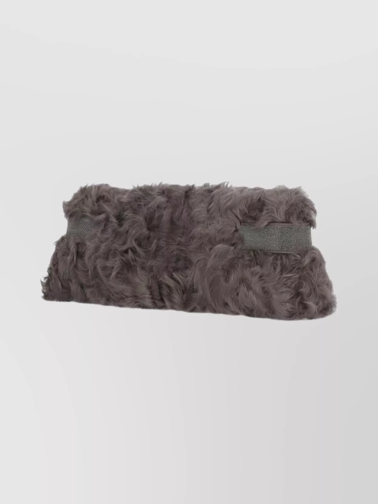 Brunello Cucinelli Rectangular Faux Fur Clutch Bag
