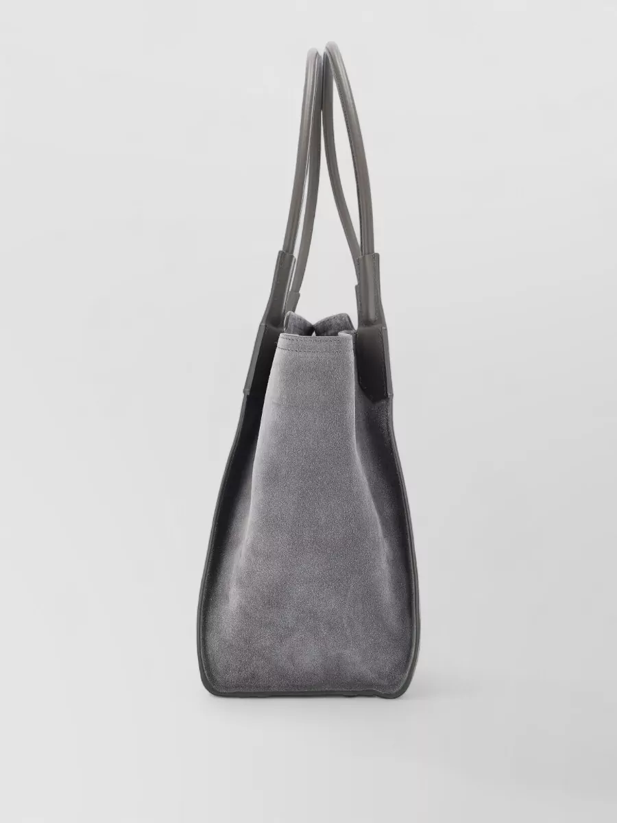 Victoria Beckham Tote Bag Double Handles Structured Shape Suede
