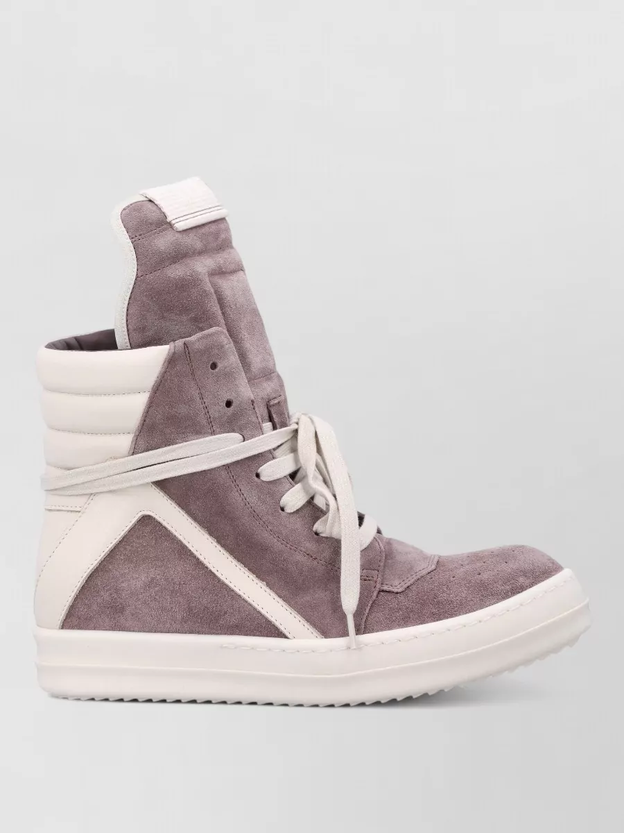 Rick Owens Leather High-Top Sneakers