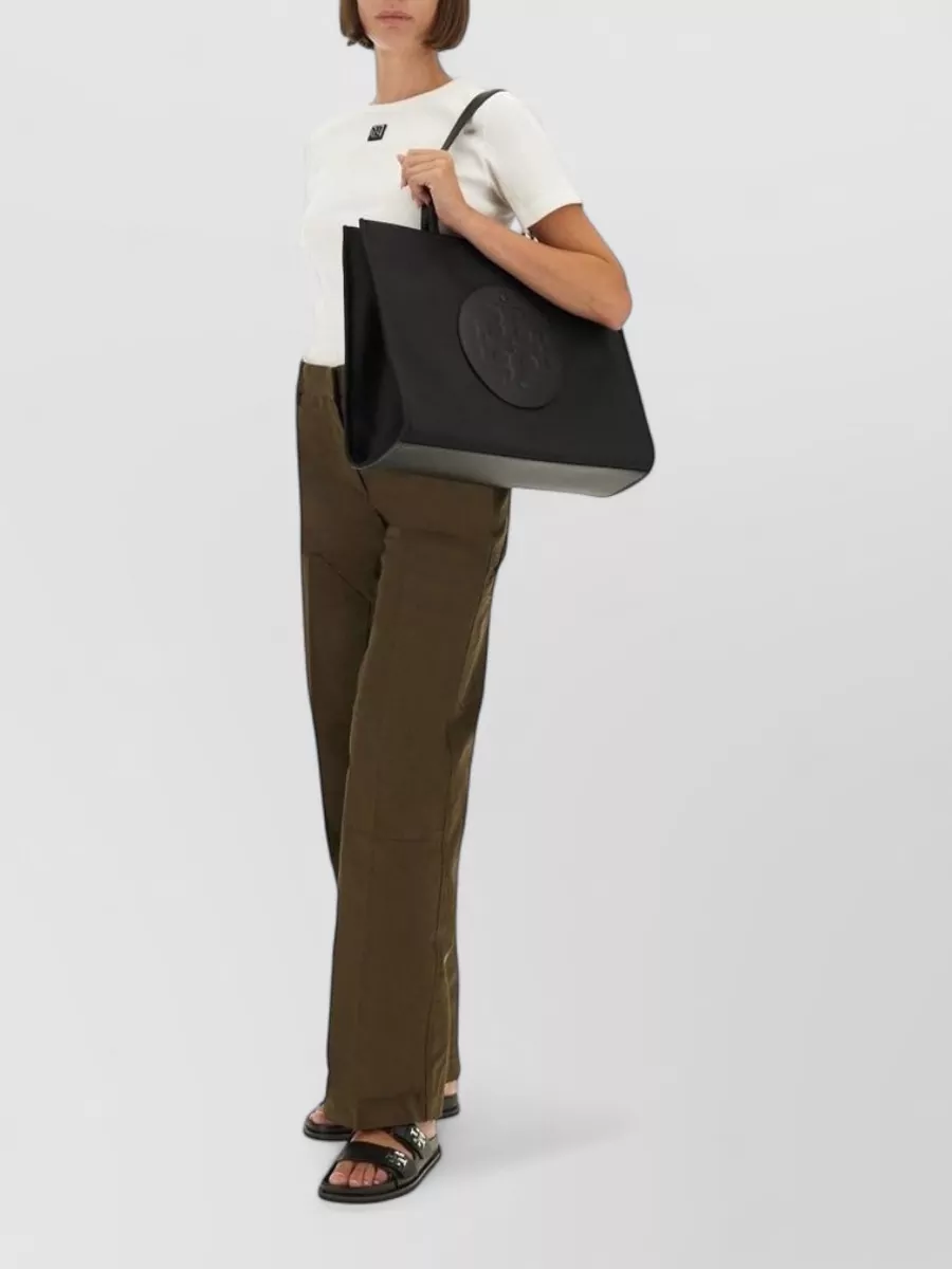 Tory Burch Cotton Cargo Straight Trousers