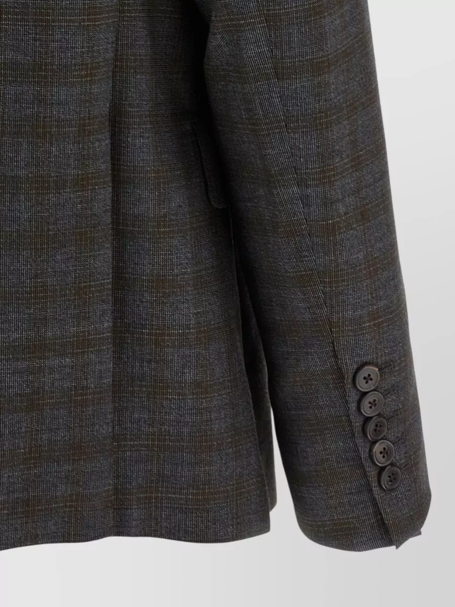 Dries Van Noten Wool Double-Breasted Check Blazer