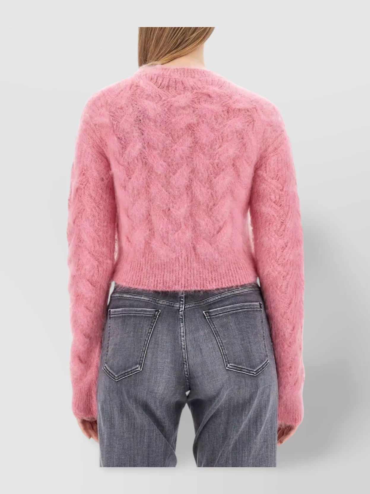 Shop Dsquared2 Cropped Cable Knit Top