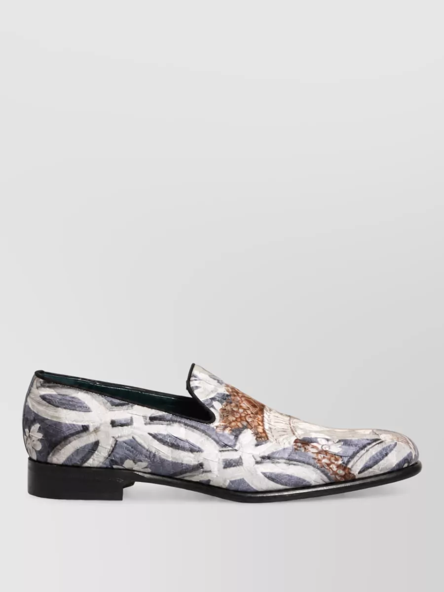 Dolce&Gabbana Floral-Embroidery Monk Shoes