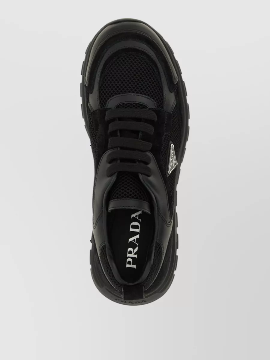 Prada Leather Low-Top Sneakers