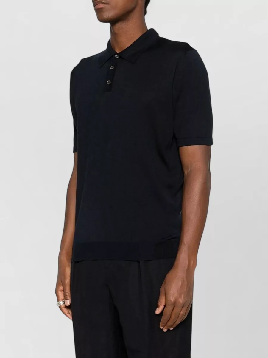 Roberto Collina Silk Fine-Knit Polo Shirt