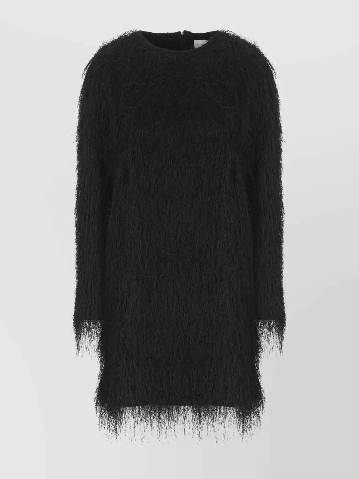 Loulou Studio fringed long-sleeve knee-length dress