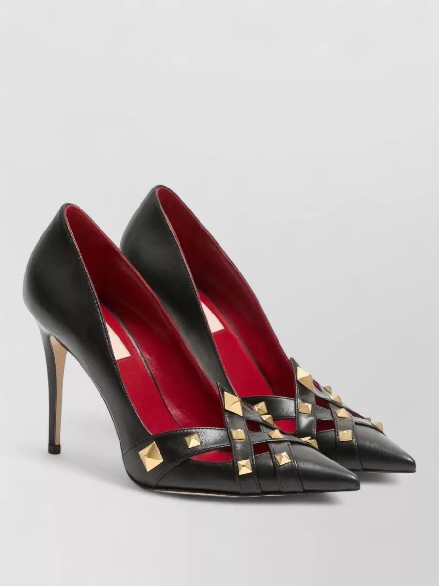 Valentino Garavani leather studded pumps
