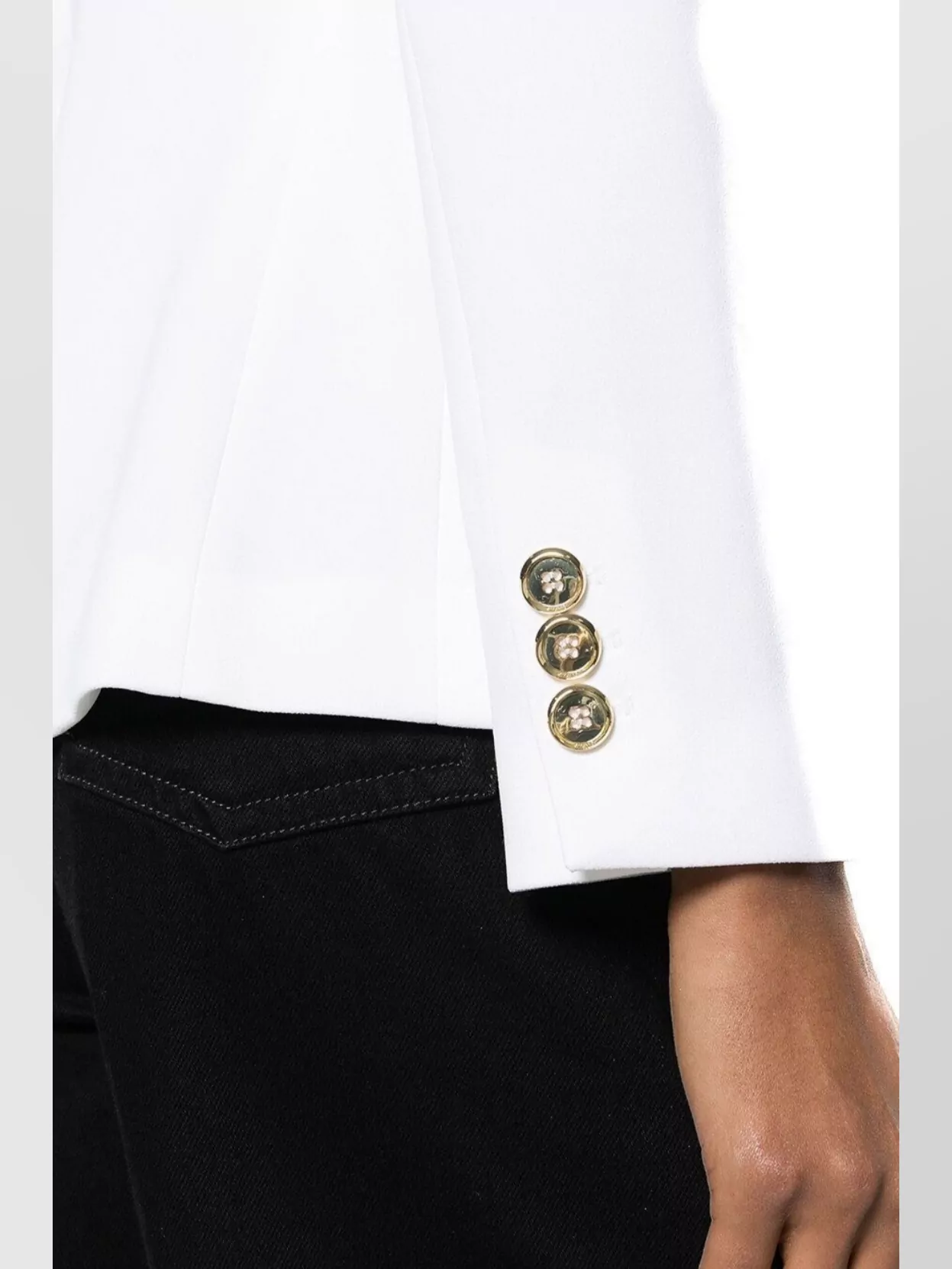 Pinko Tailored Jackets Gold Buttons In White
