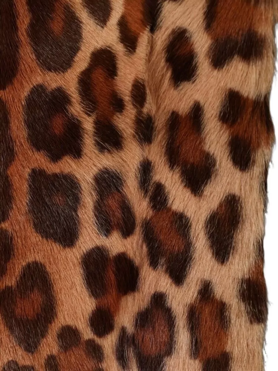 Dolce&Gabbana Leopard-Print Goat Hair Shawl Scarf