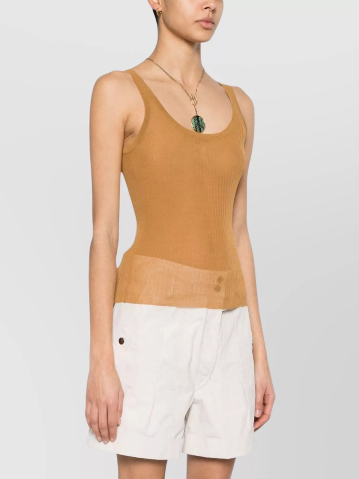 Max Mara Semi-sheer Fine-ribbed Top