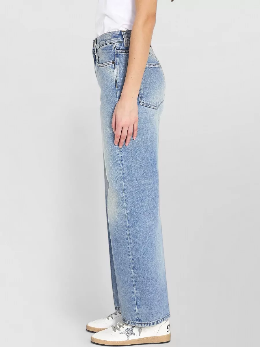Haikure Denim Mid-Rise Wide-Leg Trousers