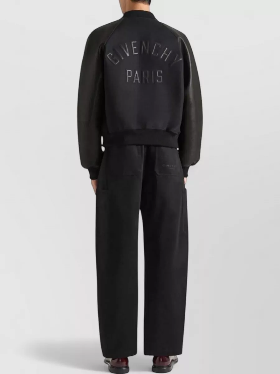 Givenchy Leather Panelled Wool Bomber Jacket