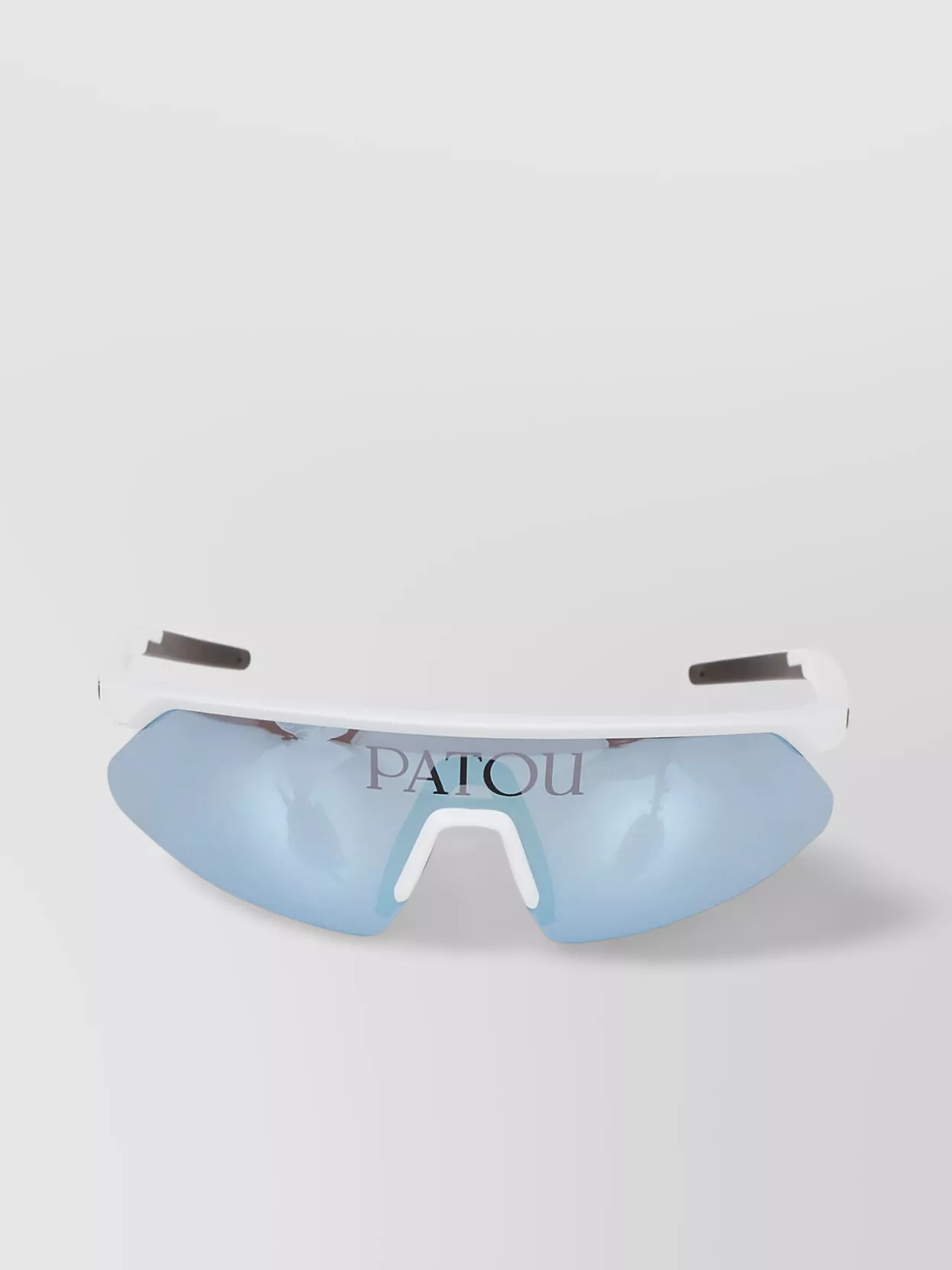 Shop Patou Bollé Curved Lens Sunglasses With Contrast Arms In Blue