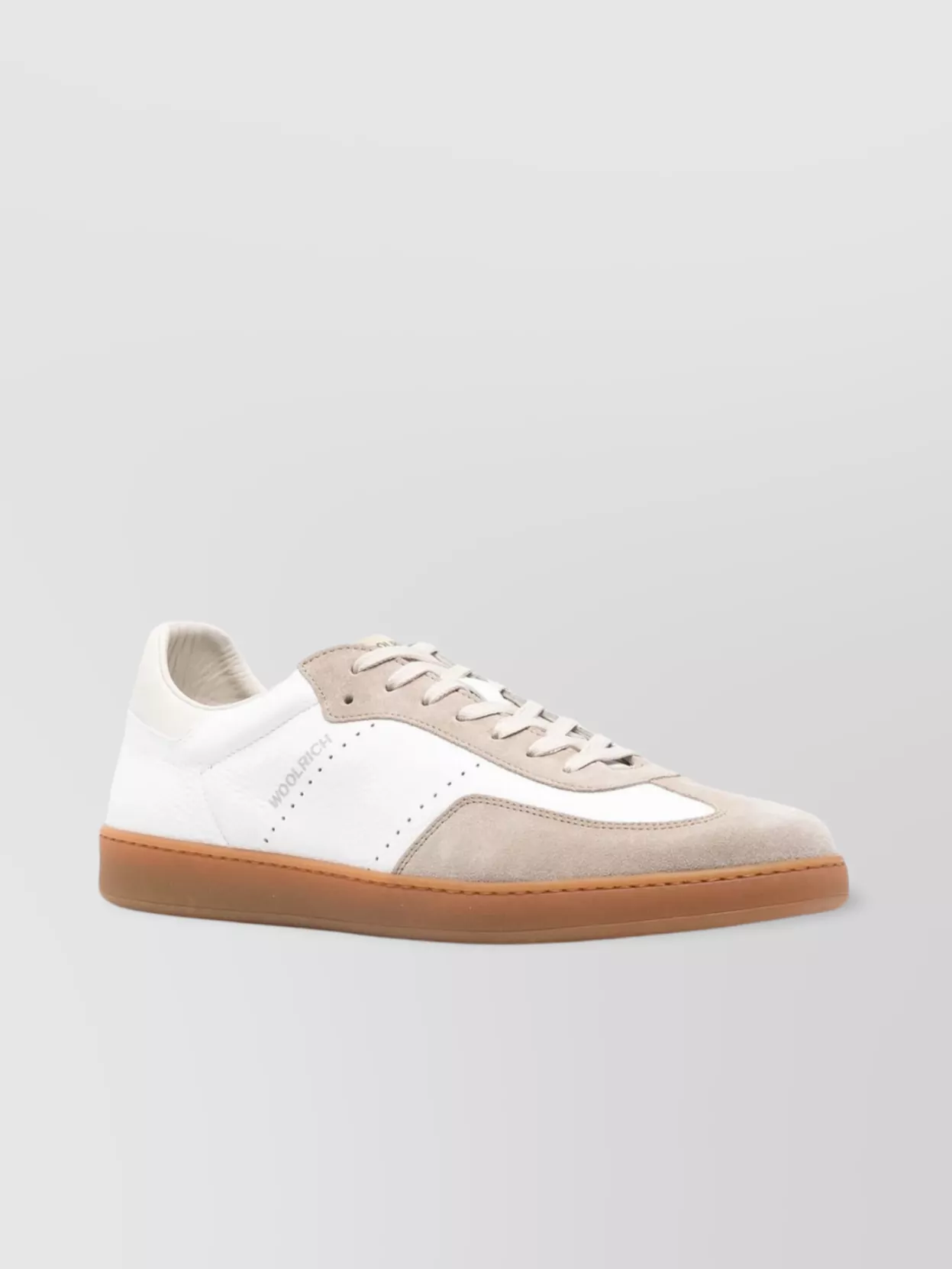 Woolrich Swing Court Leather Sneakers With Perforated Detail