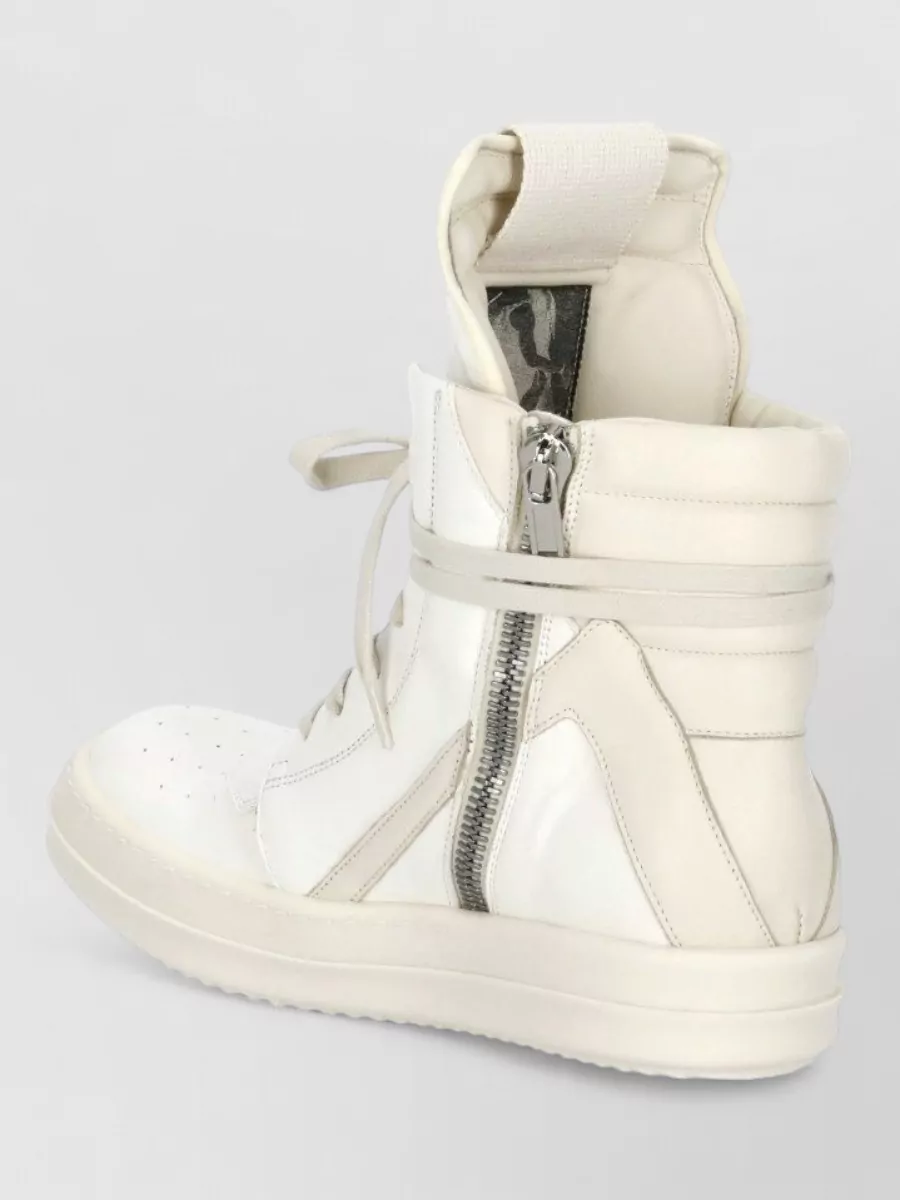 Rick Owens Leather High-Top Sneakers