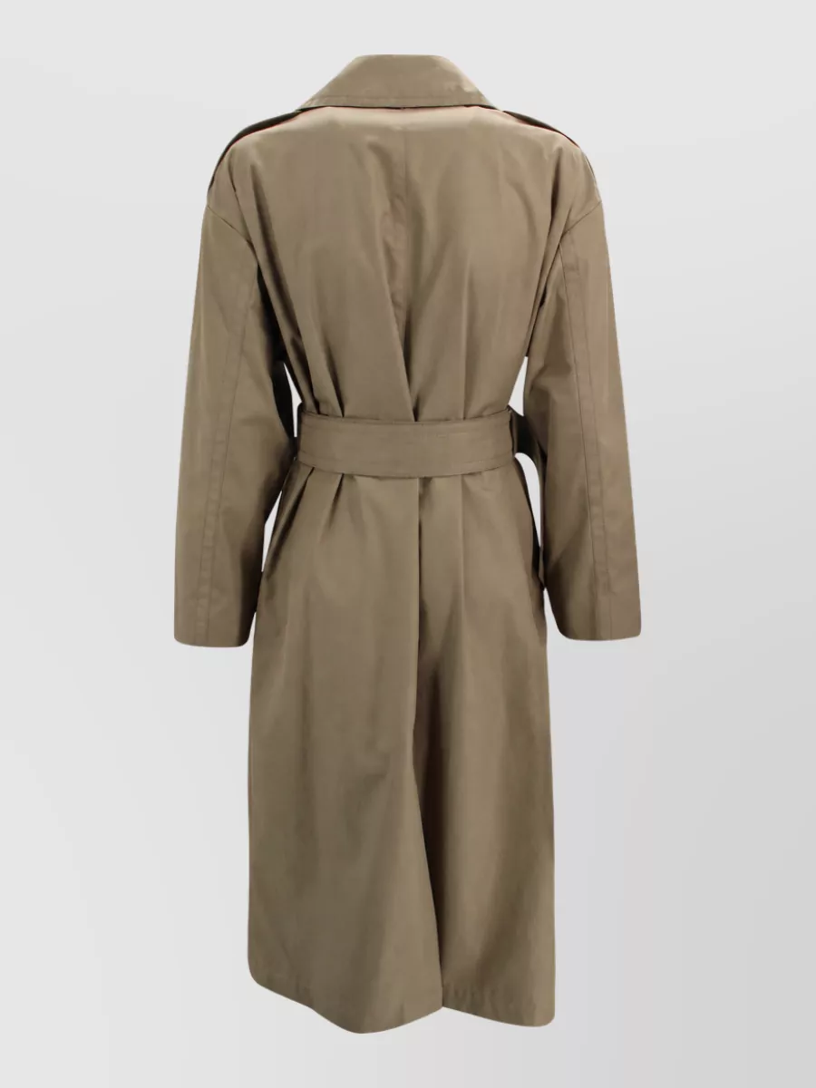 S Max Mara Cotton-Blend Double-Breasted Trench Coat