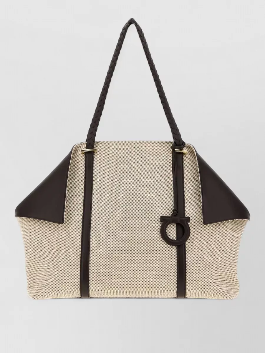 Ferragamo na canvas tote bag