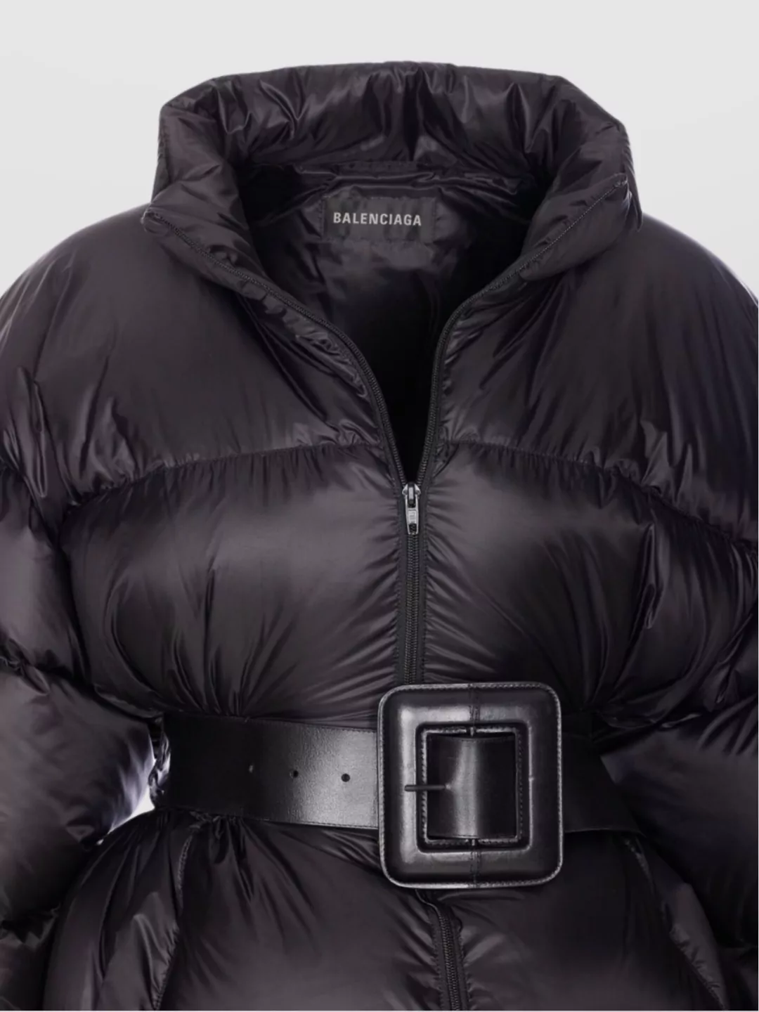 Balenciaga Hourglass Padded Long Jacket Belt