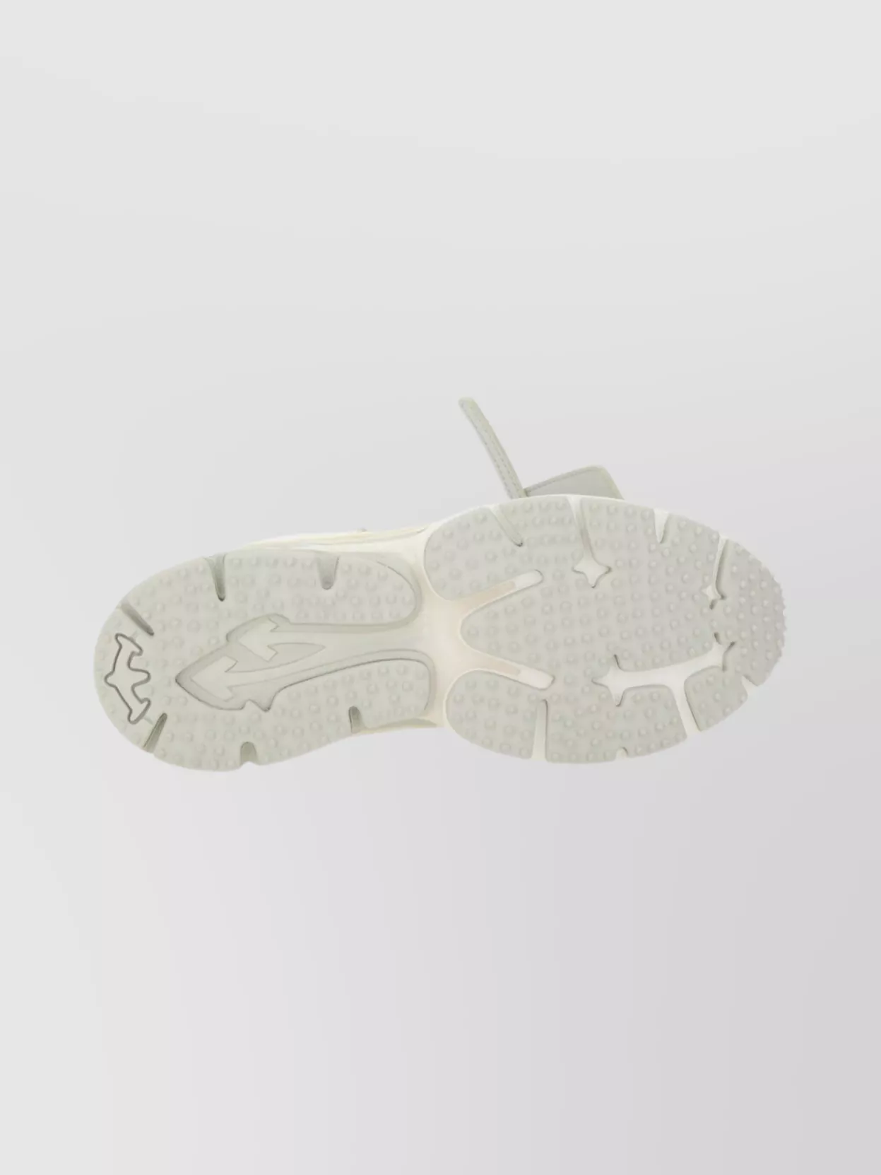 Off-White Modern Sneakers With Textured Sole And Mesh