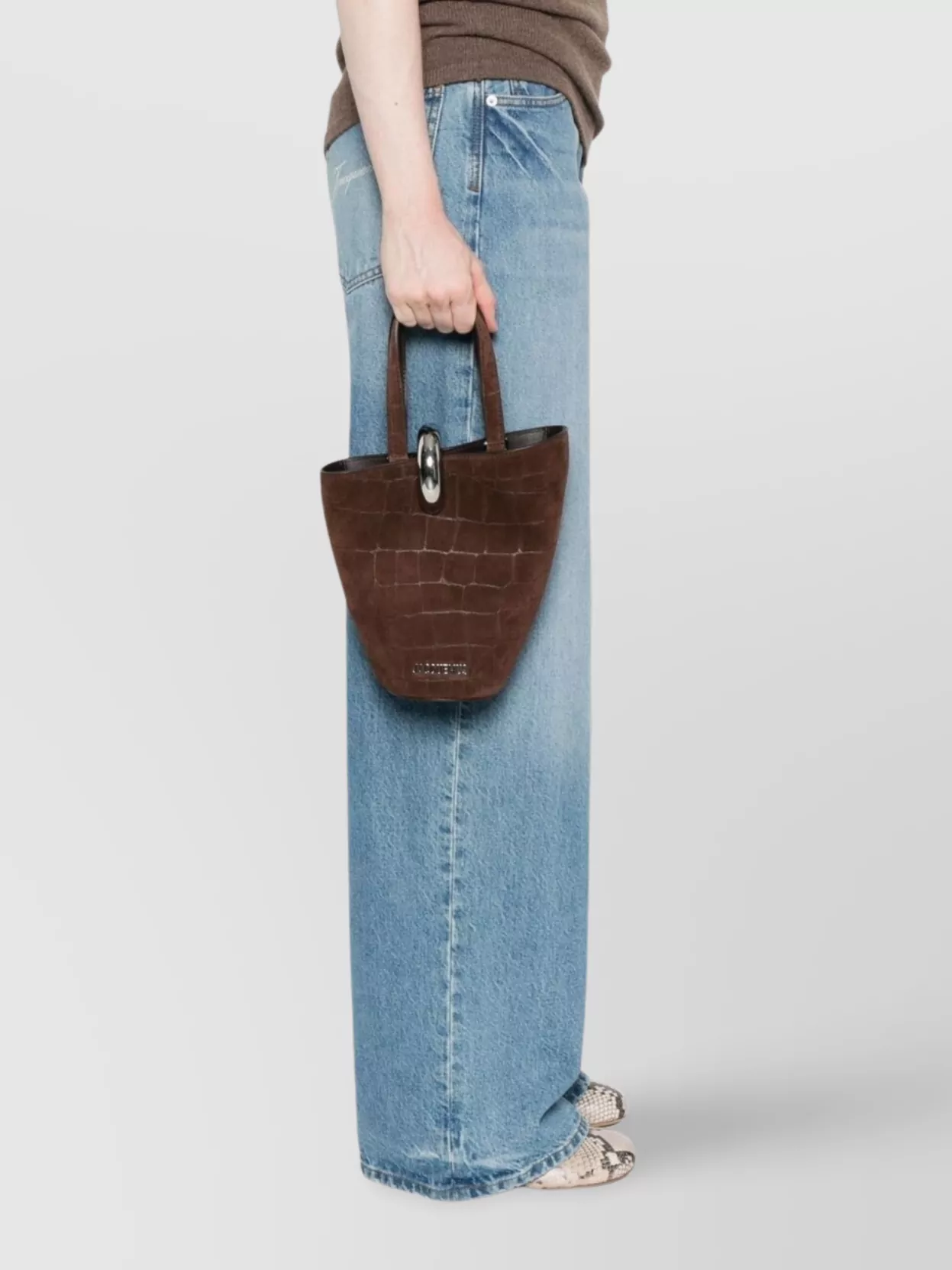 Jacquemus Crocodile-effect Ring-detail Tote Bag