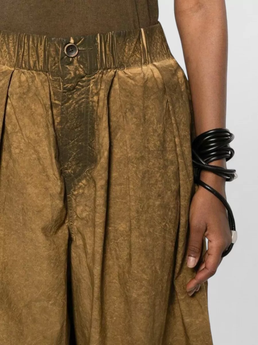 Uma Wang Poetic Wide Leg Pleated Trousers Back Pockets