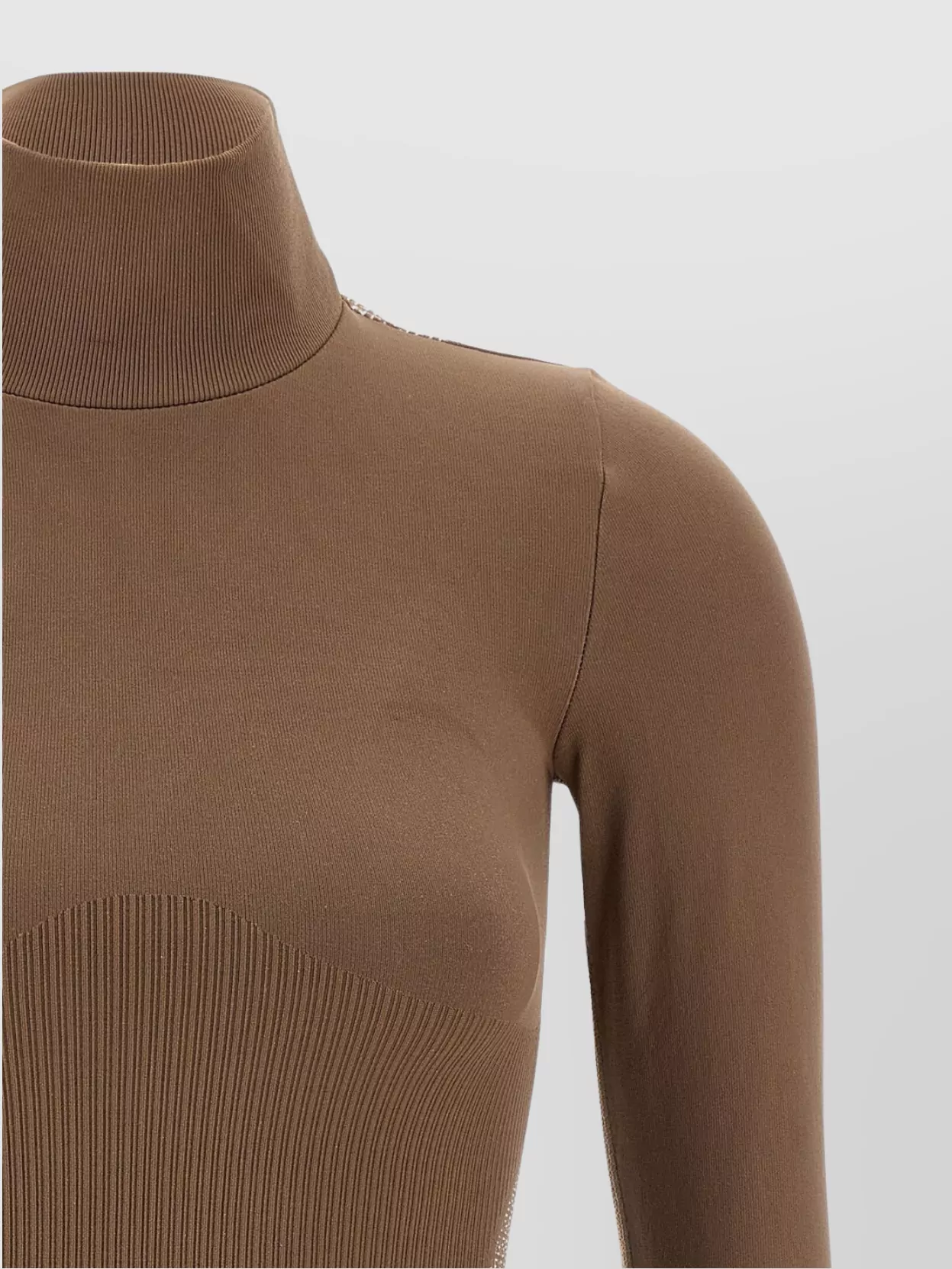 Fendi High Neck Long Sleeve Stretch Jersey