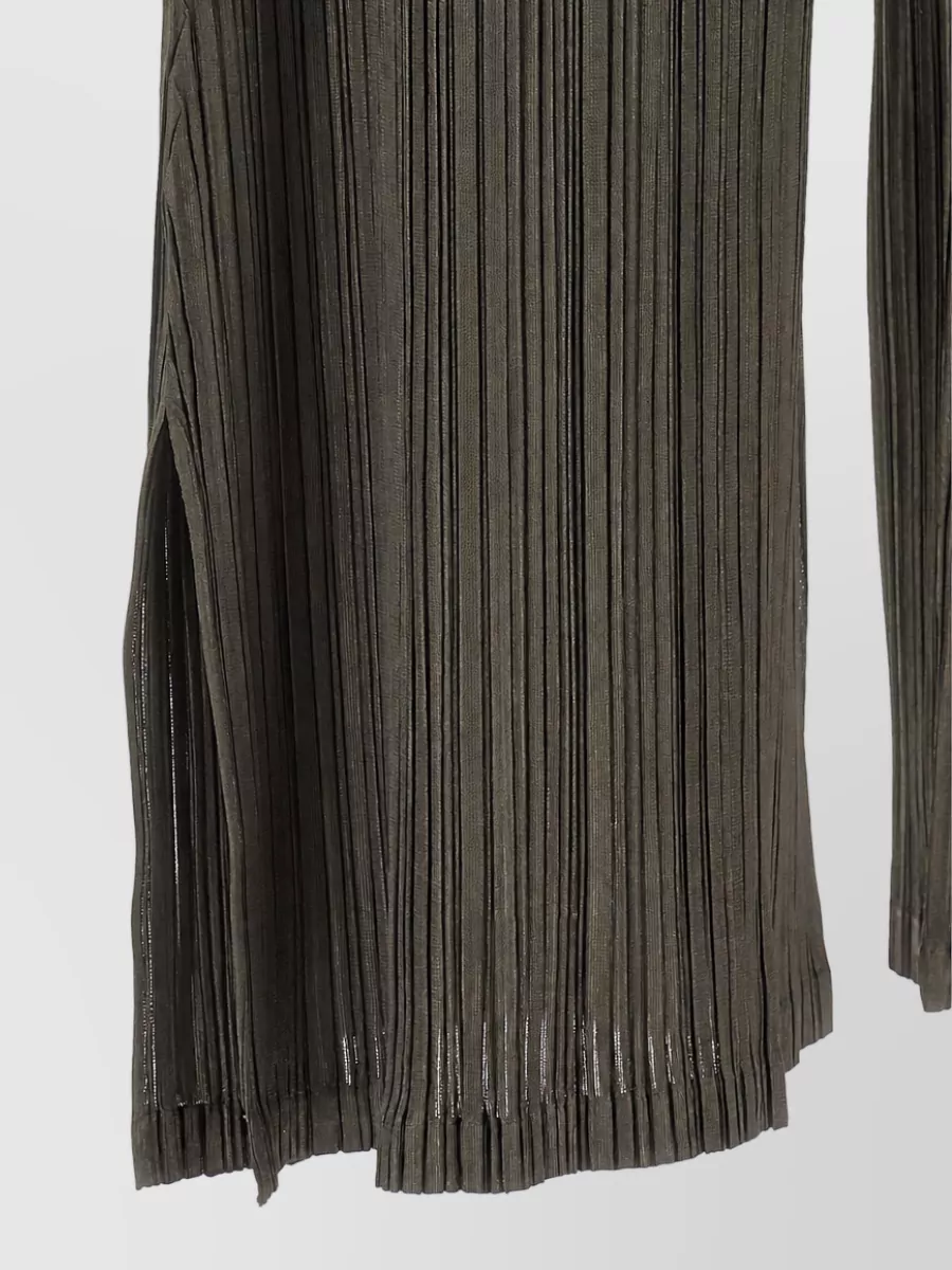 Pleats Please Issey Miyake Mellow Pleats Cropped Wide-Leg Pants