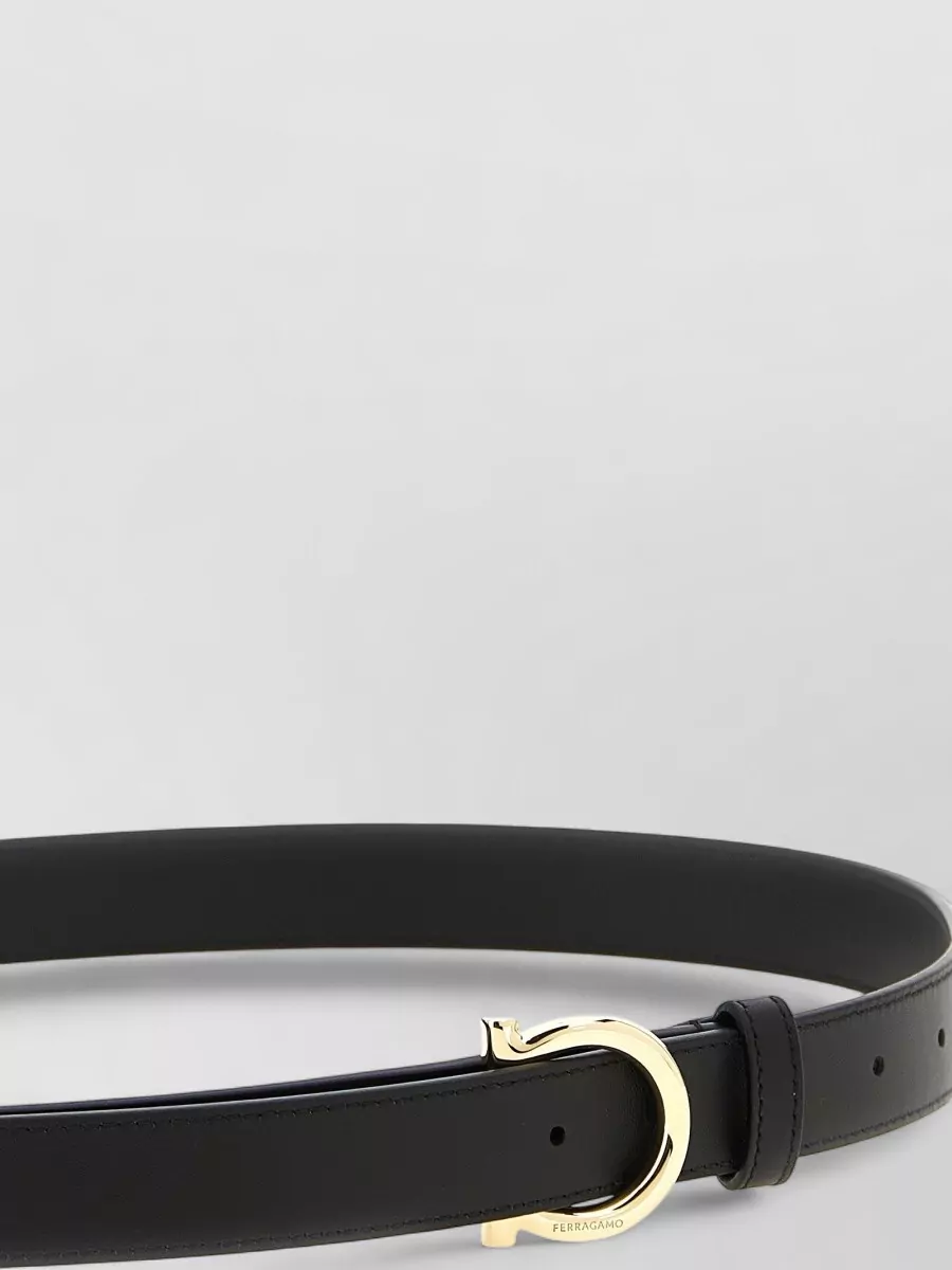 Ferragamo Gancini Belt Adjustable Length Smooth Finish