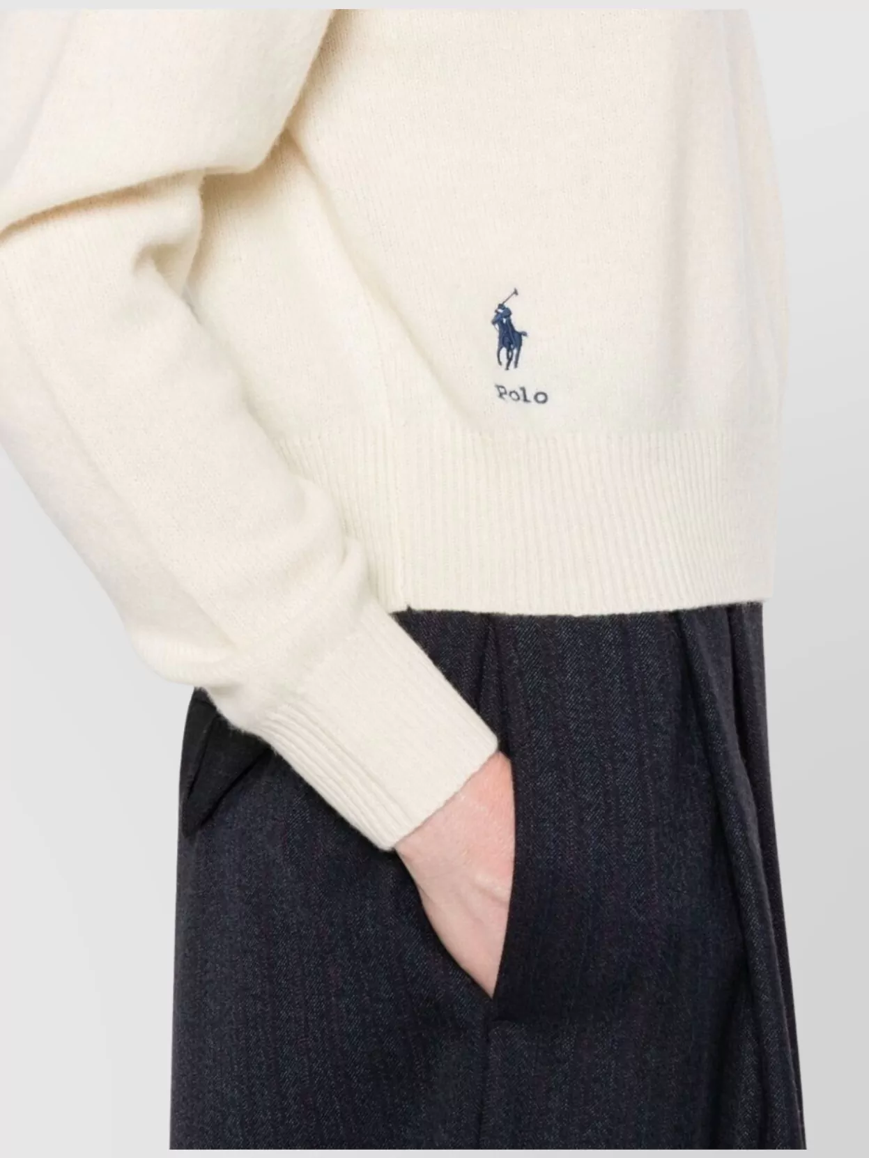 Polo Ralph Lauren Relaxed Fit Wool Sweater With Ribbed Cuffs