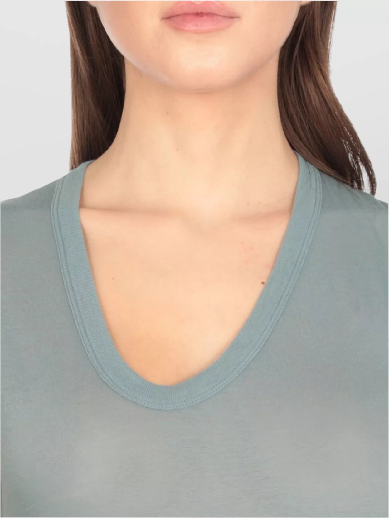 Rick Owens Cap Sleeve V Neck Sheer Longline Top