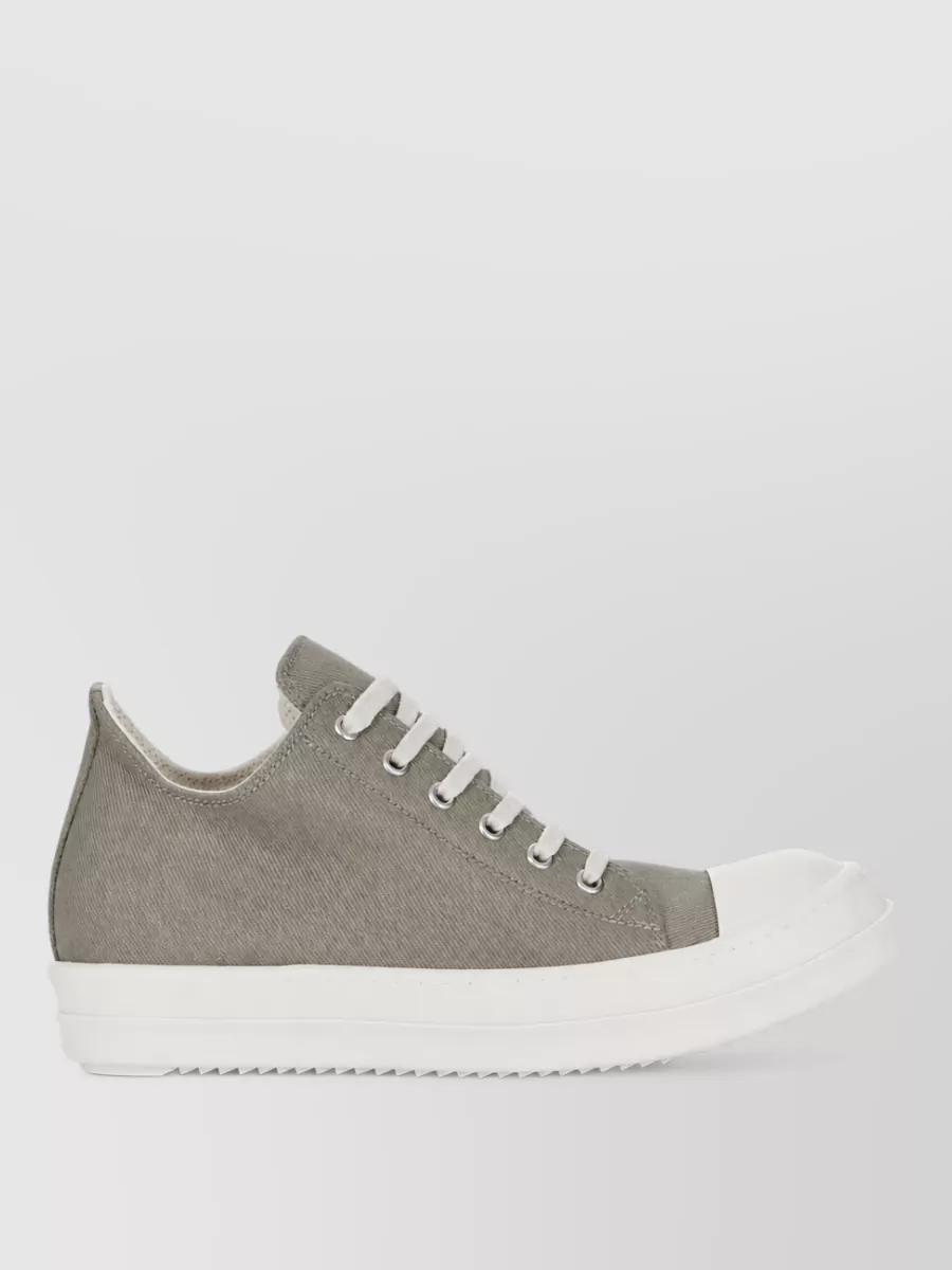 Rick Owens Drkshdw Canvas Low-Top Lace-Up Sneakers