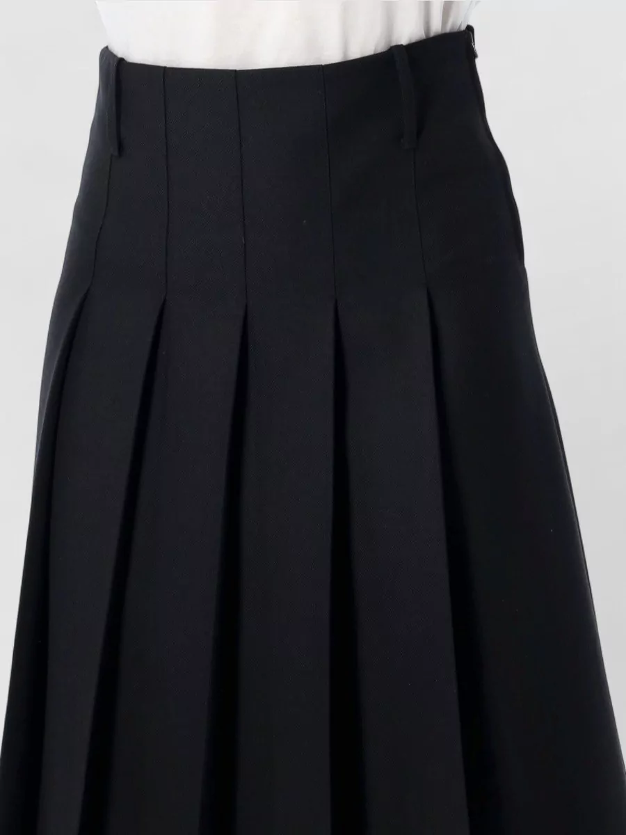 A.p.c. High Waist Pleated Midi Skirt