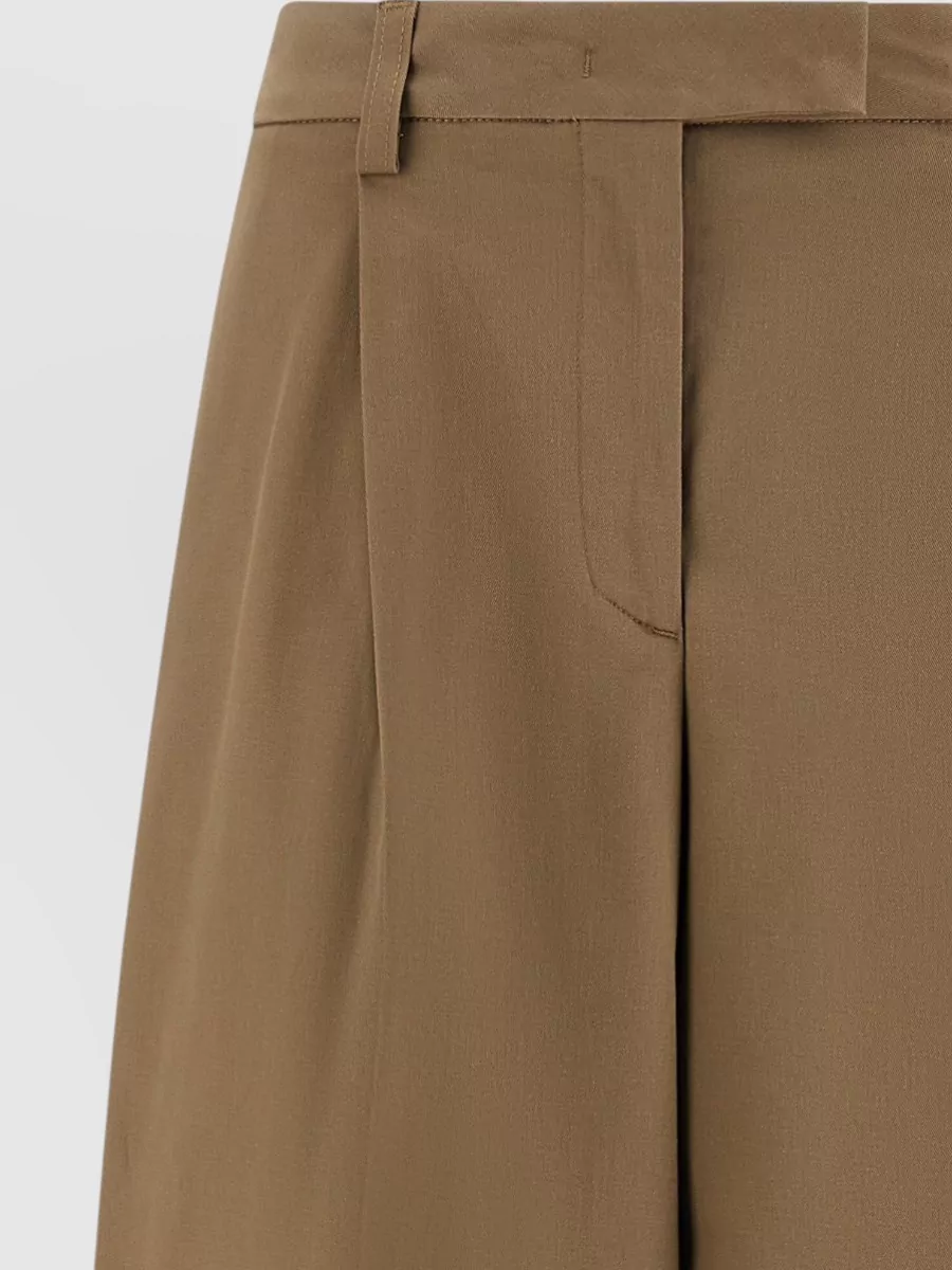 Thelatest Cotton Pleated Wide-Leg Trousers