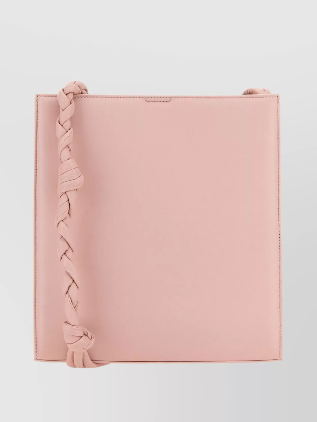 Shop Jil Sander Unique Handle Leather Shoulder Bag In Pastel