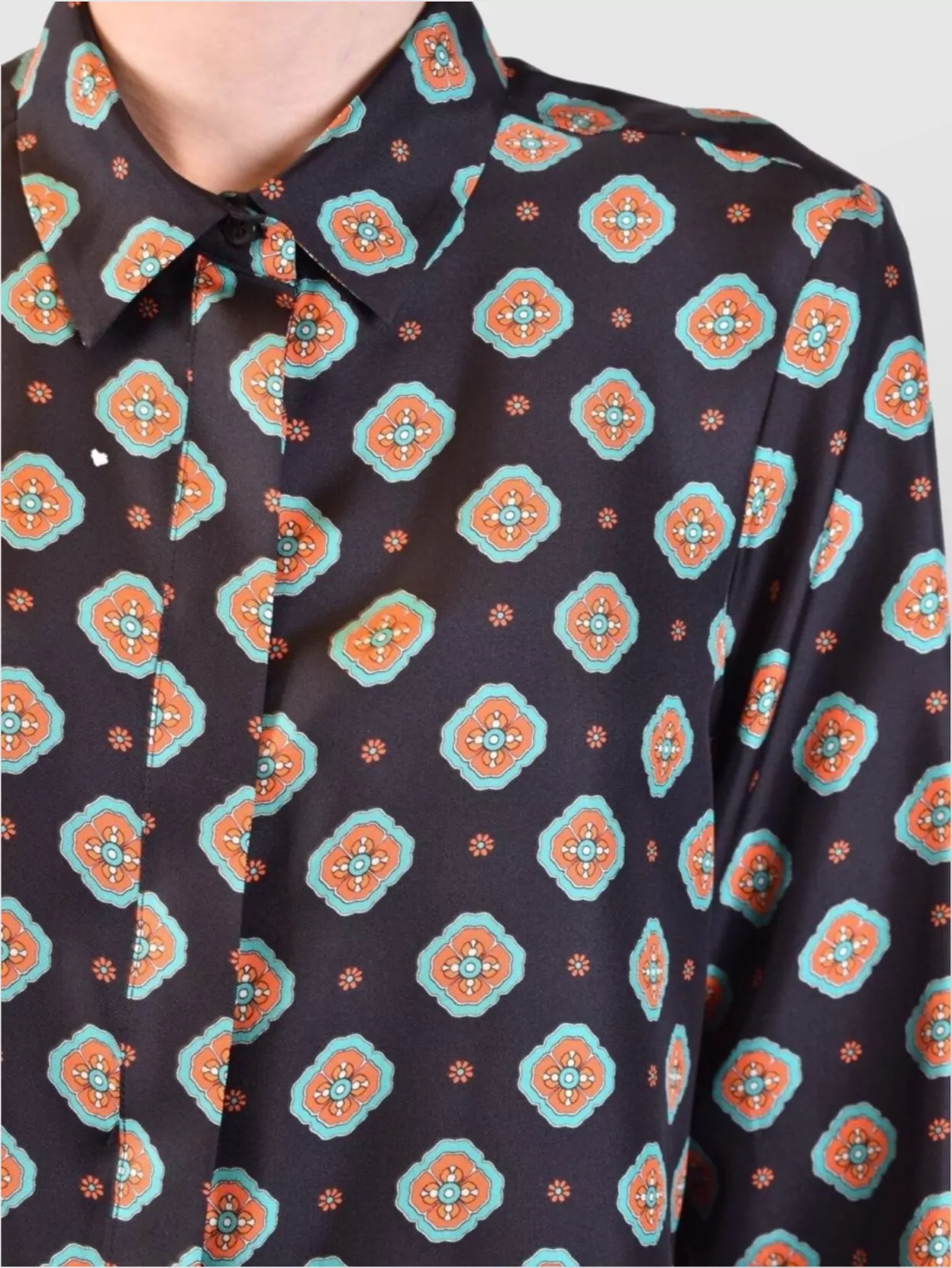Alberto Biani Printed Collared Shirt Long Sleeves
