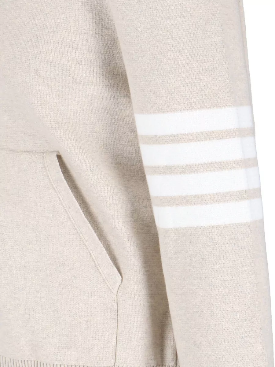 Thom Browne Cotton Hooded Zip Sweatshirt