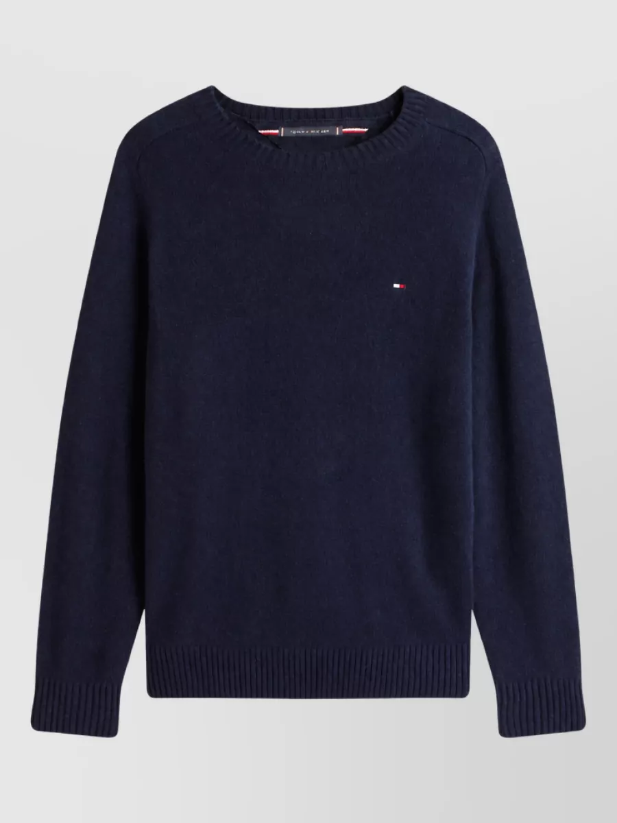 Tommy Hilfiger lambswool ribbed crew neck jumper
