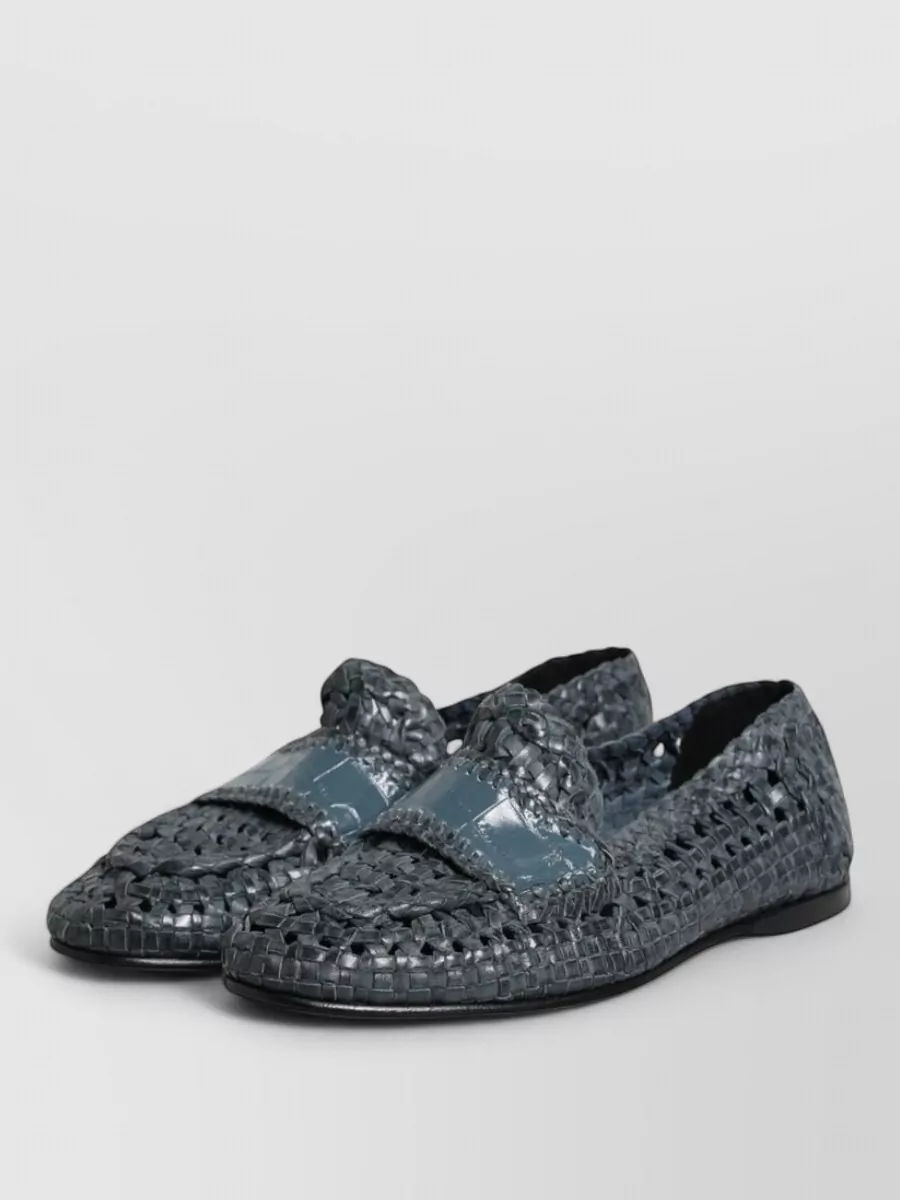 Dolce&Gabbana Woven Leather Loafers